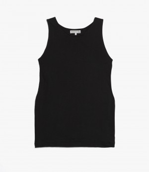 Black Men Merz B. Schwanen 136 loopwheeled Tank Top | MERZ3750496