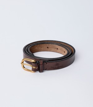 Brown Men Merz B. Schwanen BELT20 Saddle Leather (2cm / 0.79in) Belt | MERZ3970648