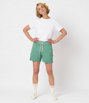 Green Women Merz B. Schwanen WTSPS03 Terry Shorts | MERZ6853274