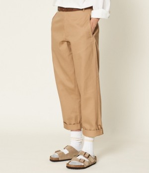 Khaki Women Merz B. Schwanen PANTS02 high waisted Pants | MERZ5870931