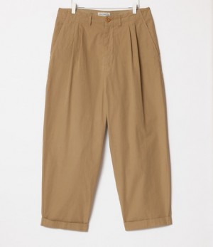 Khaki Women Merz B. Schwanen PANTS03 pleated-front Pants | MERZ2953741