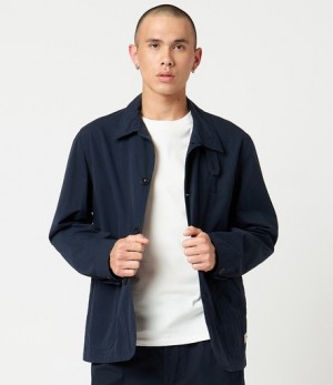 Navy Men Merz B. Schwanen JKT02 Jackets | MERZ4137586