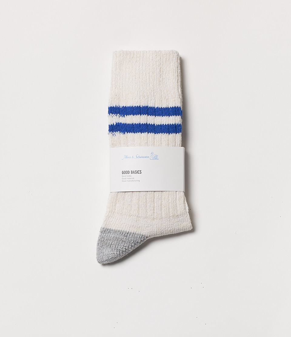 Beige / Blue Women Merz B. Schwanen GS05 Socks | MERZ7280549