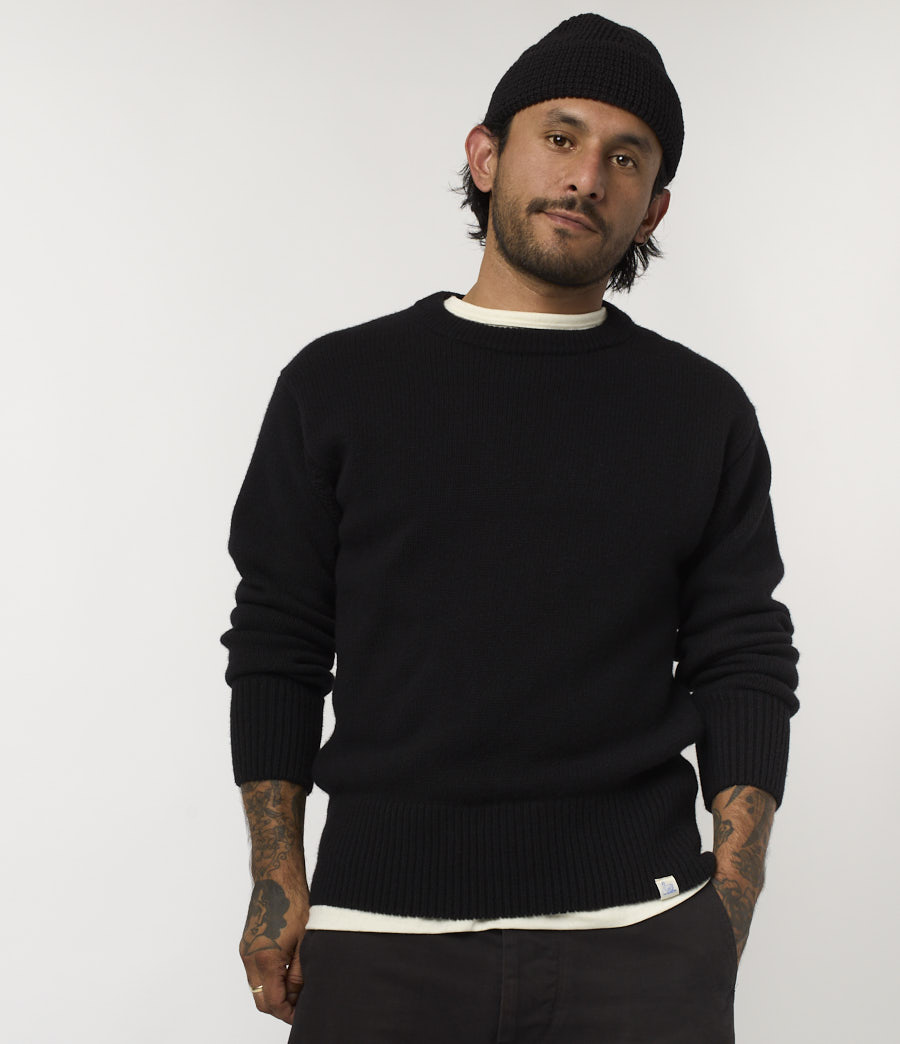 Black Men Merz B. Schwanen LOCC01 crew Pullover | MERZ5381690