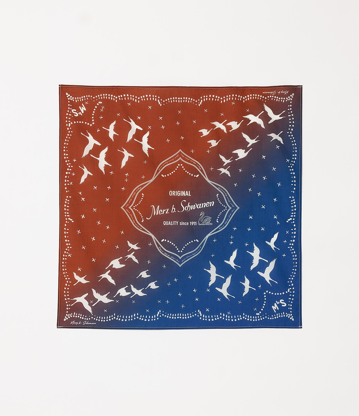 Blue Men Merz B. Schwanen BANDANA02 cotton Scarf | MERZ7960318