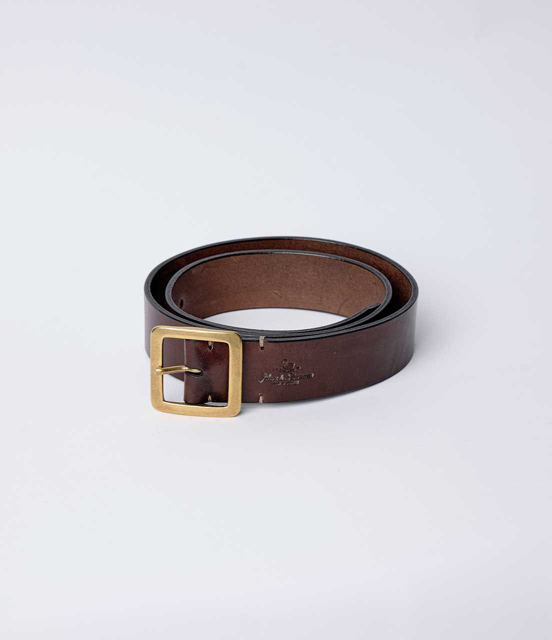 Brown Men Merz B. Schwanen BELT40 Saddle Leather (4cm / 1.57in) Belt | MERZ1759806