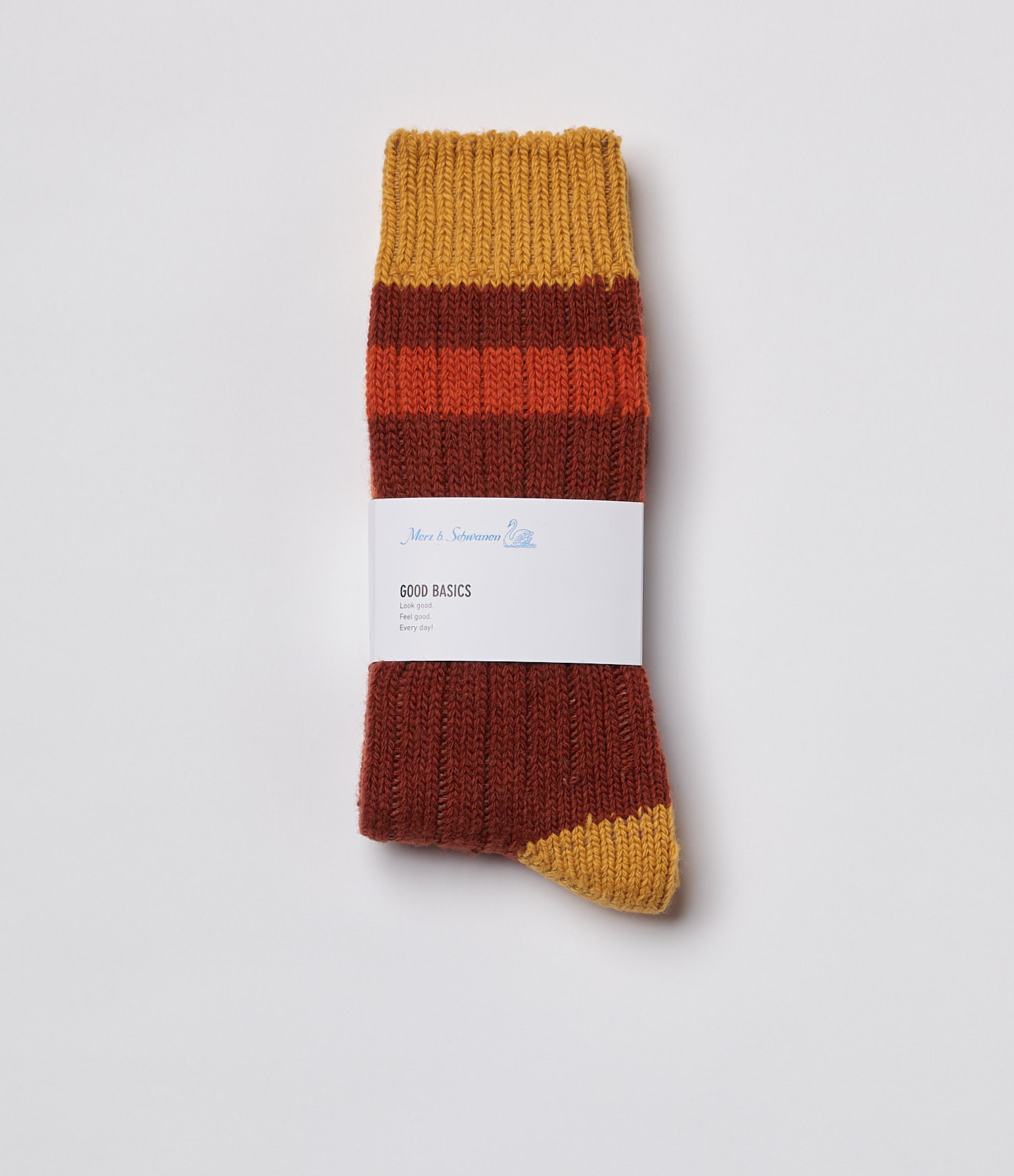 Brown / Orange Women Merz B. Schwanen MW74 Socks | MERZ4370681