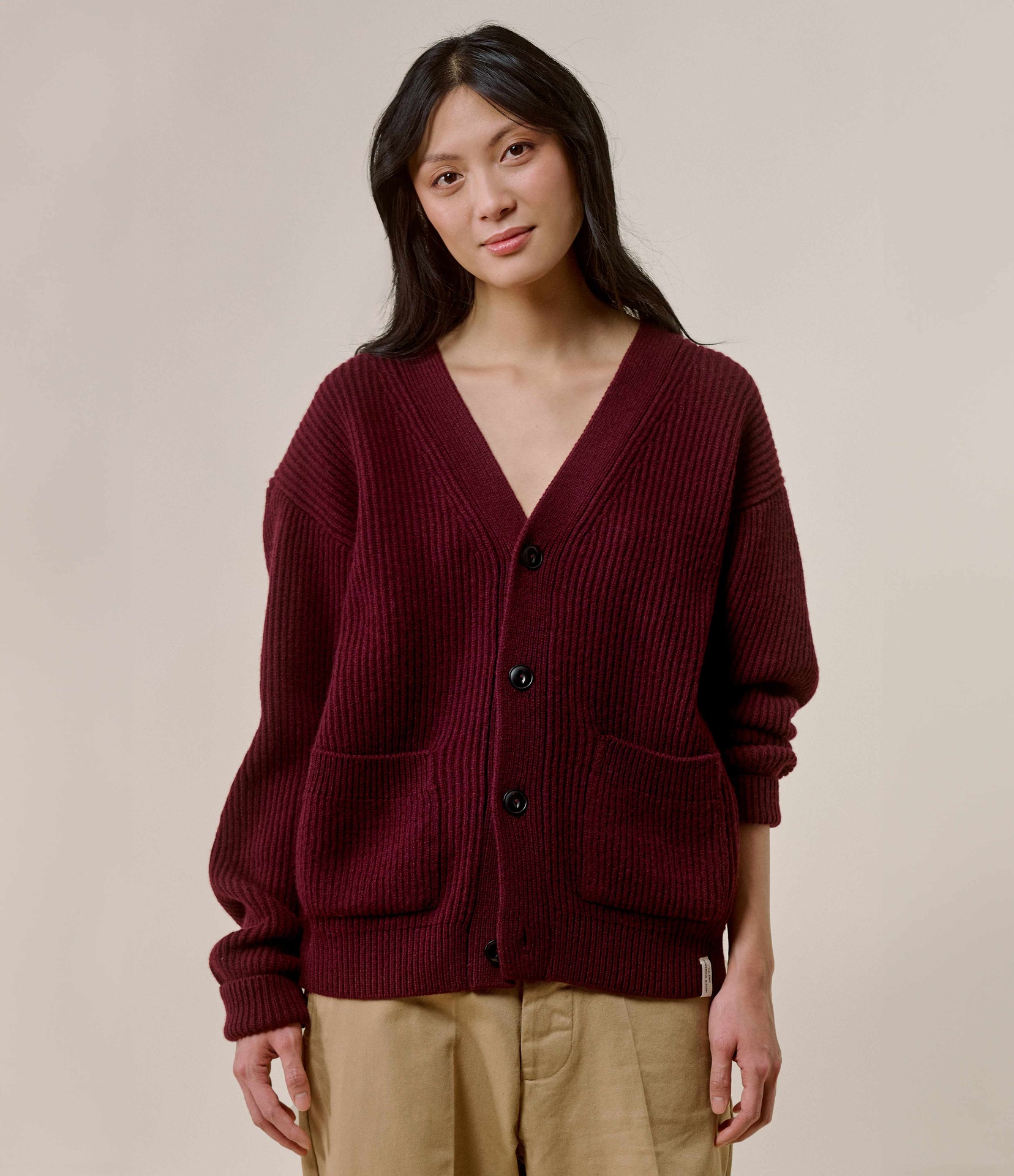 Burgundy Women Merz B. Schwanen LOCG02 Cardigan | MERZ8654209