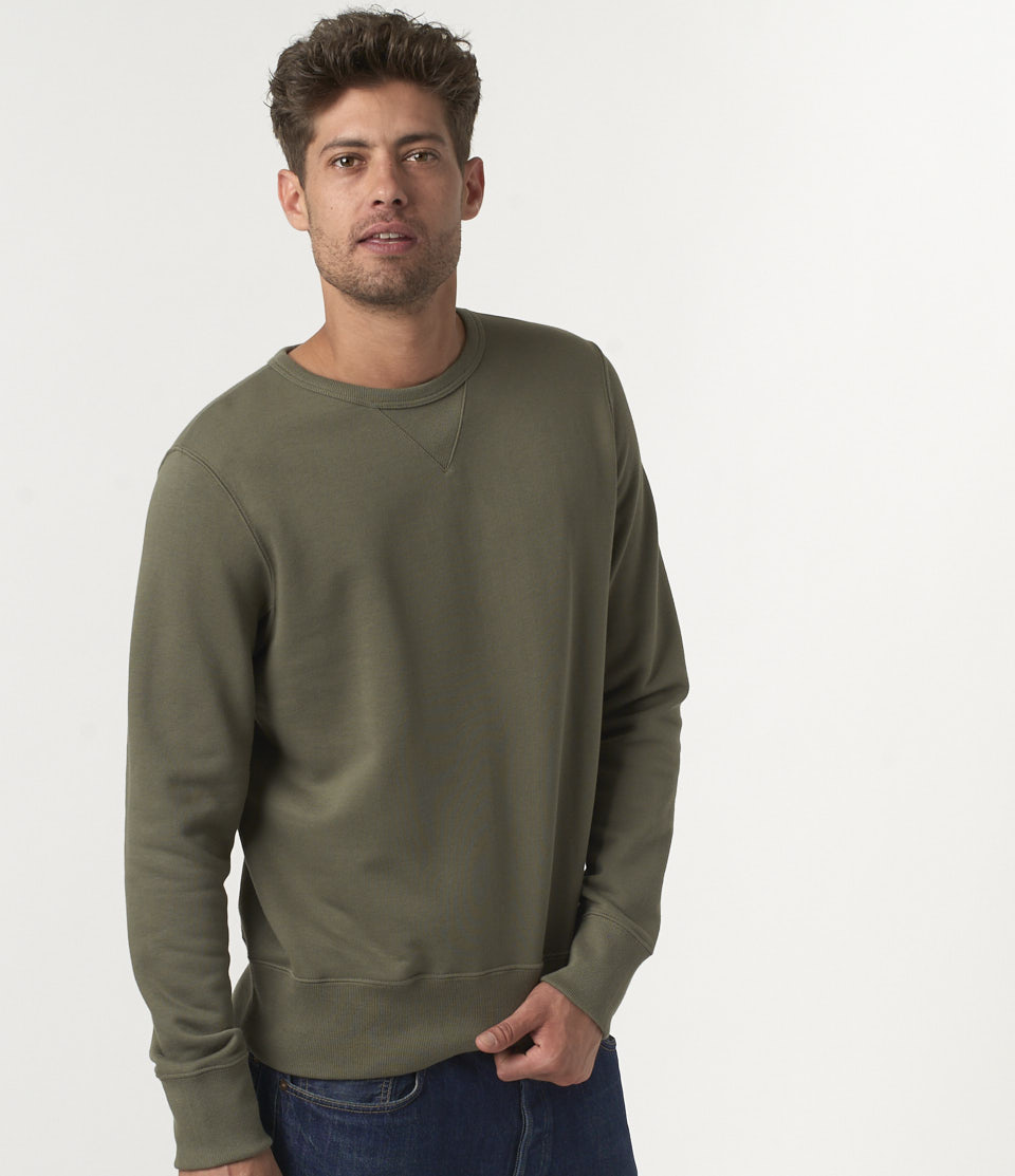 Dark Green Men Merz B. Schwanen 346 loopwheeled Sweatshirts | MERZ5094132