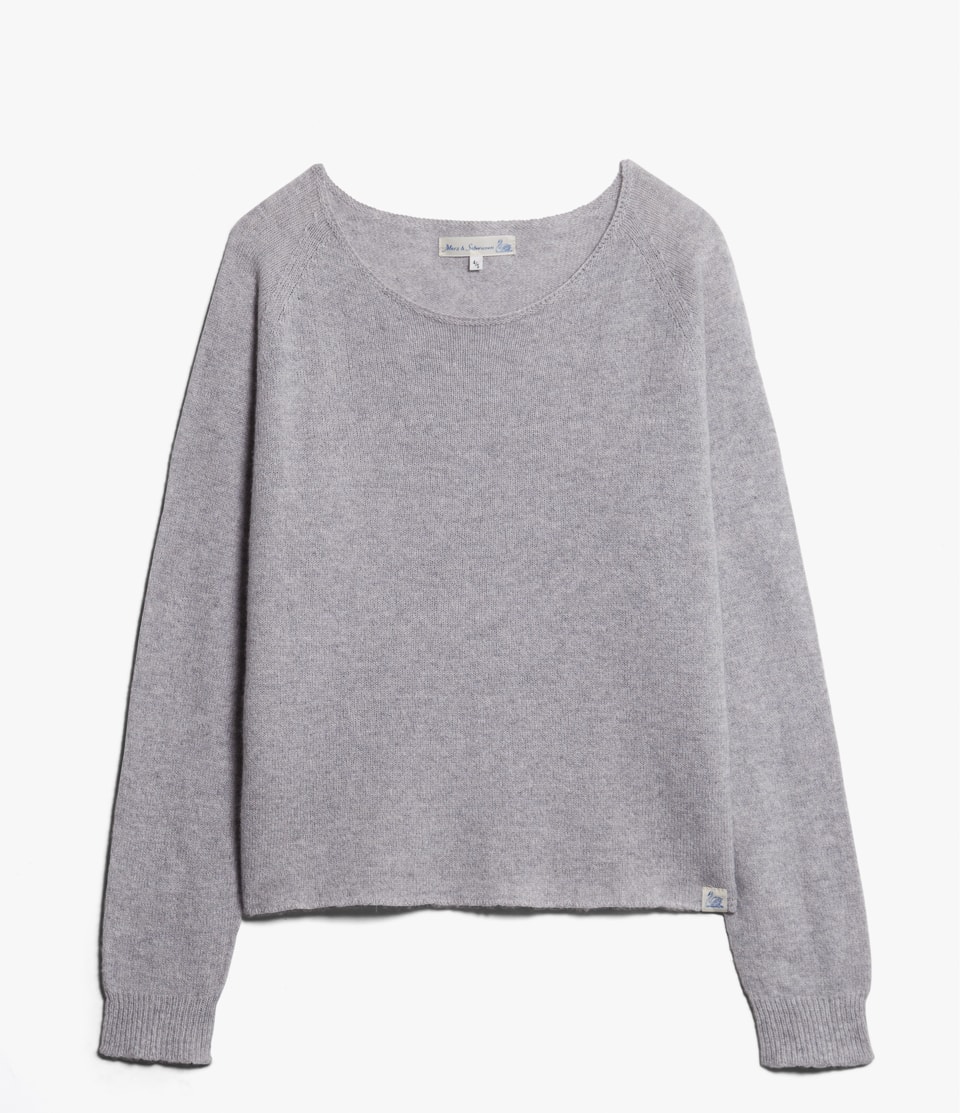 Grey Women Merz B. Schwanen SKCN01 crew neck Pullover | MERZ4827619