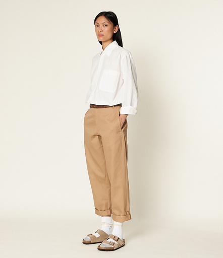 Khaki Women Merz B. Schwanen PANTS02 high waisted Pants | MERZ5870931