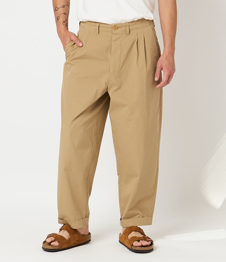 Khaki Women Merz B. Schwanen PANTS03 pleated-front Pants | MERZ2953741