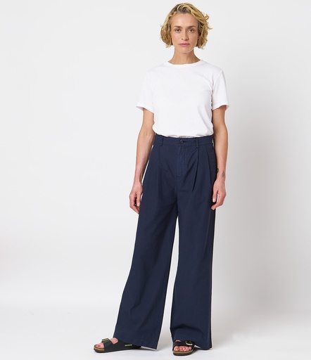 Navy Women Merz B. Schwanen PANTS04 wide Pants | MERZ2981564